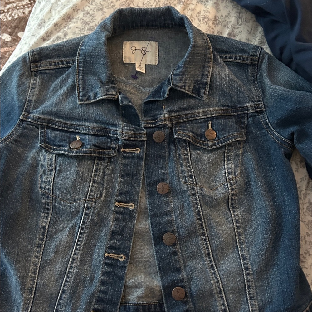 Jessica Simpson Classic Blue Denim Jacket - Picture 3 of 5